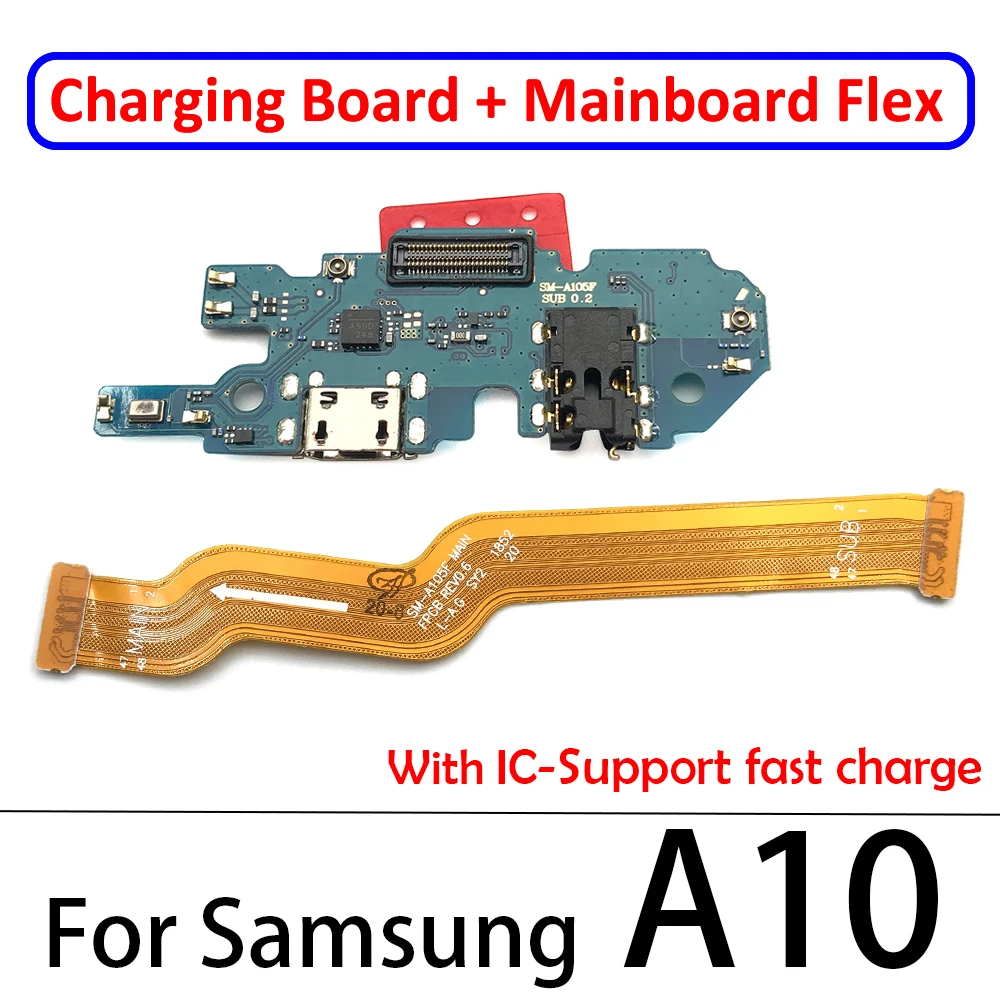 10vnt USB Įkroviklis Įkrovimo lizdas Jungtis Valdybos Pagrindinė Plokštė Flex Kabelis Samsung A10 A20 A30 A40 A50 A60 A70 A80 A21s 1