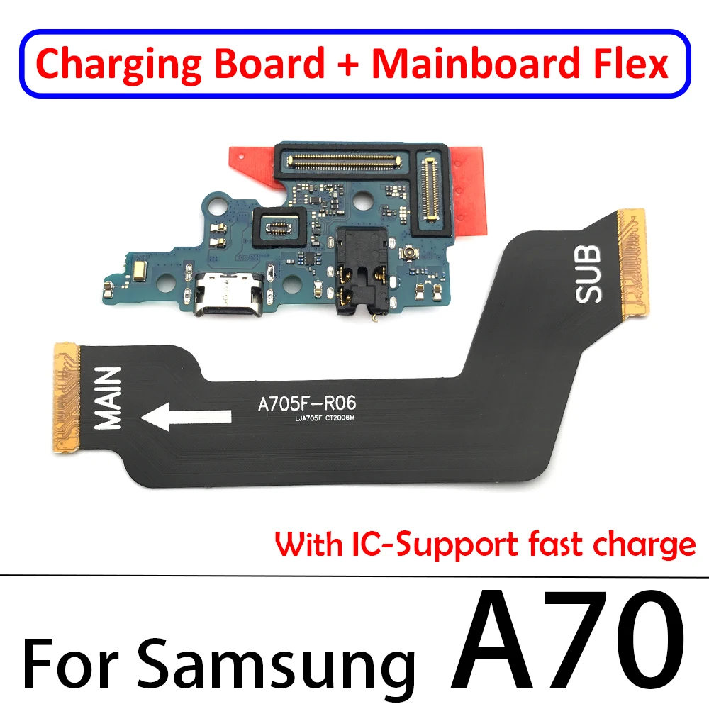 10vnt USB Įkroviklis Įkrovimo lizdas Jungtis Valdybos Pagrindinė Plokštė Flex Kabelis Samsung A10 A20 A30 A40 A50 A60 A70 A80 A21s 2