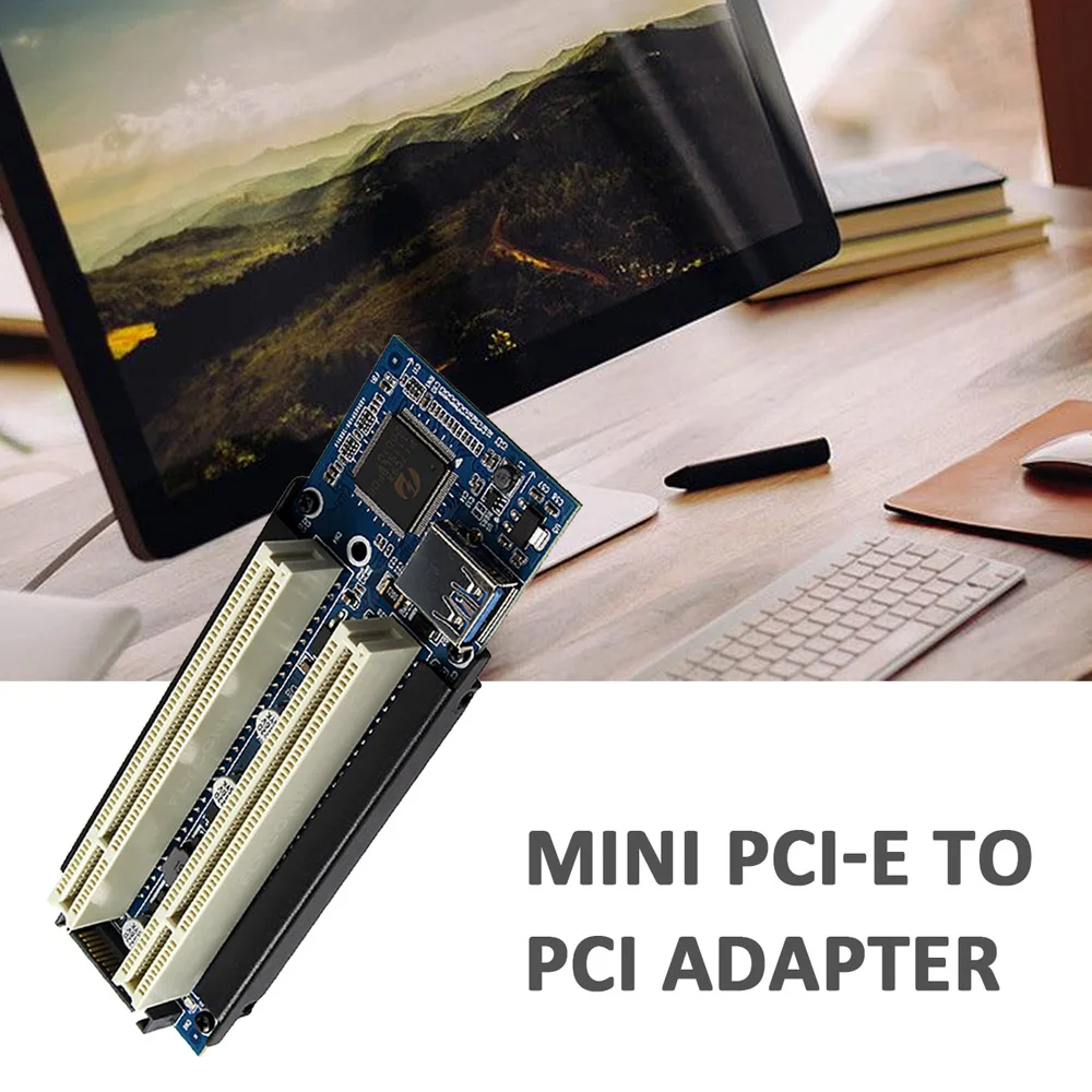 Mini PCI-E PCI Adapter Kortelių MPCI-E PCI Riser Adapter su SATA Maitinimo Kabelis Plėtros Kortelę su Išorės Fiksavimo Kortelė 0