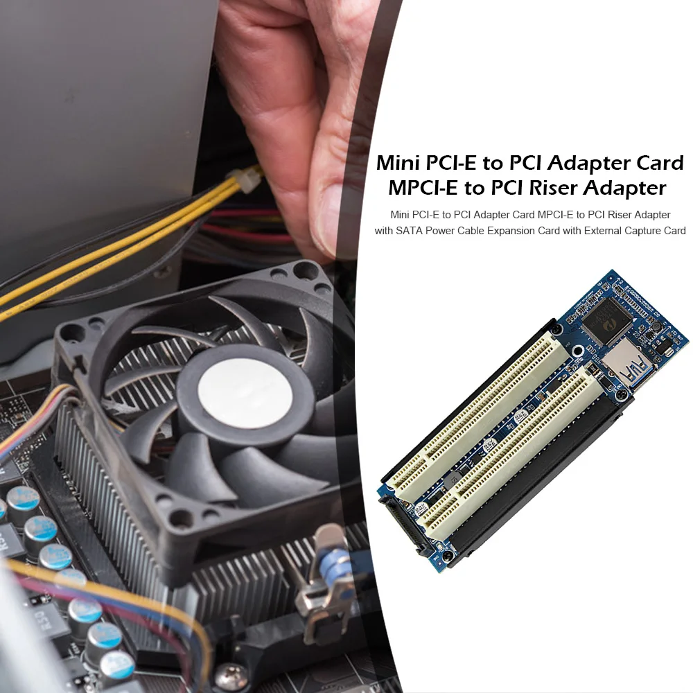 Mini PCI-E PCI Adapter Kortelių MPCI-E PCI Riser Adapter su SATA Maitinimo Kabelis Plėtros Kortelę su Išorės Fiksavimo Kortelė 5
