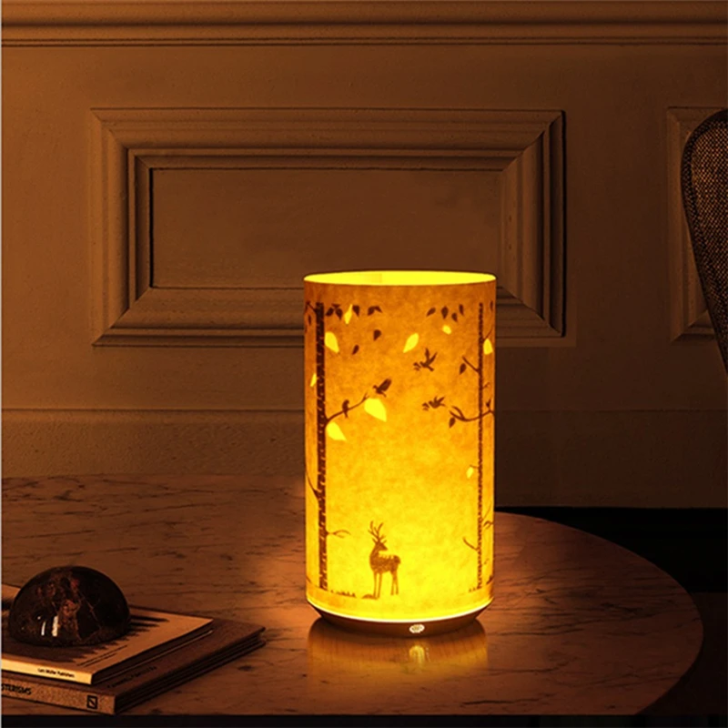 Stalo Lempa Kinijos Klasikinės LED Pergamentas, Naktiniai Nakties Šviesos Kalėdinė Dekoracija apmokestinamos su Nuotolinio Valdymo 4