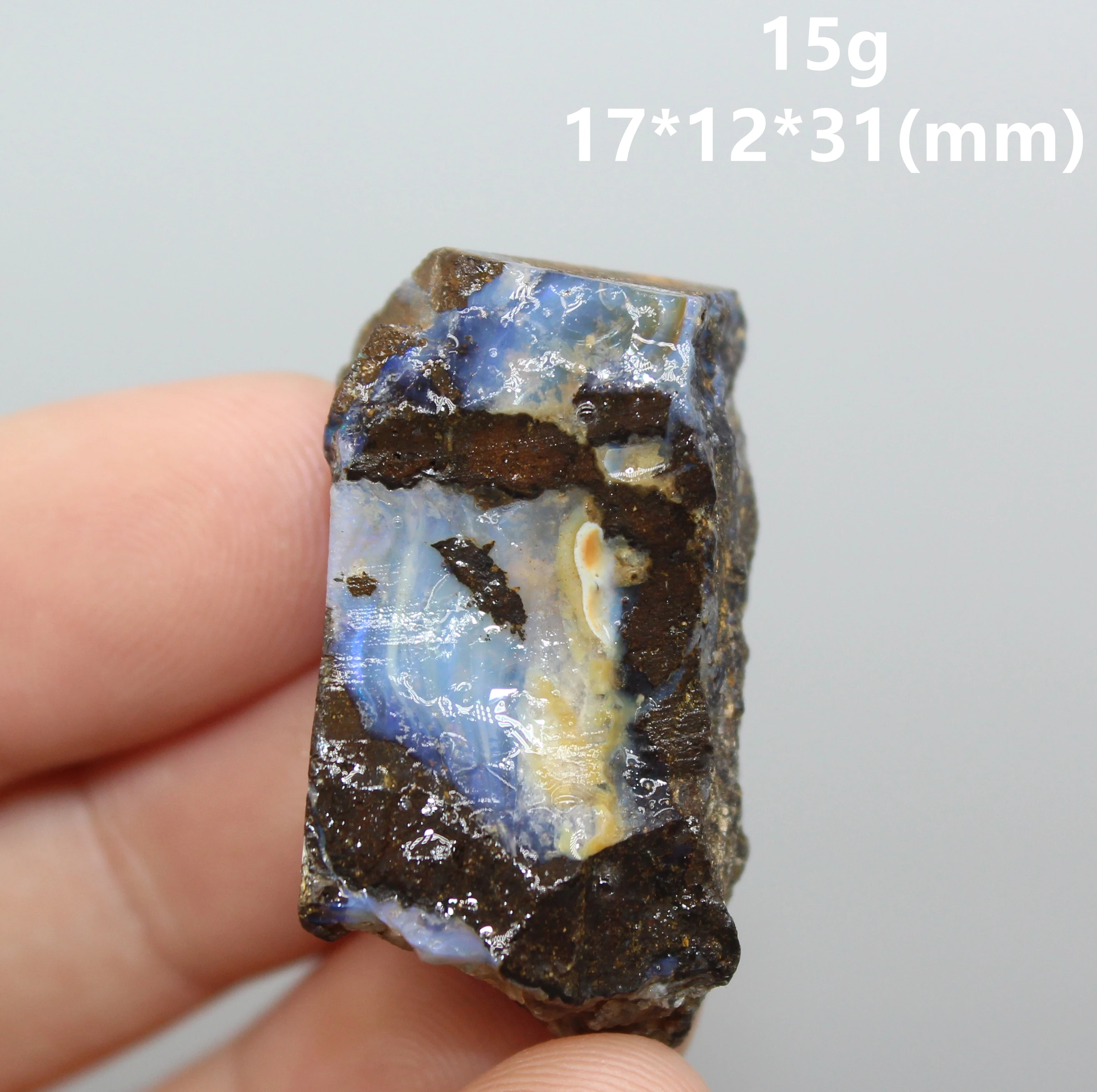 Natūralus retas Australijos geležies opal (fotografuotas, šlapia vandens valstybės) gem mineralinių mėginių kvarco brangakmenių 2