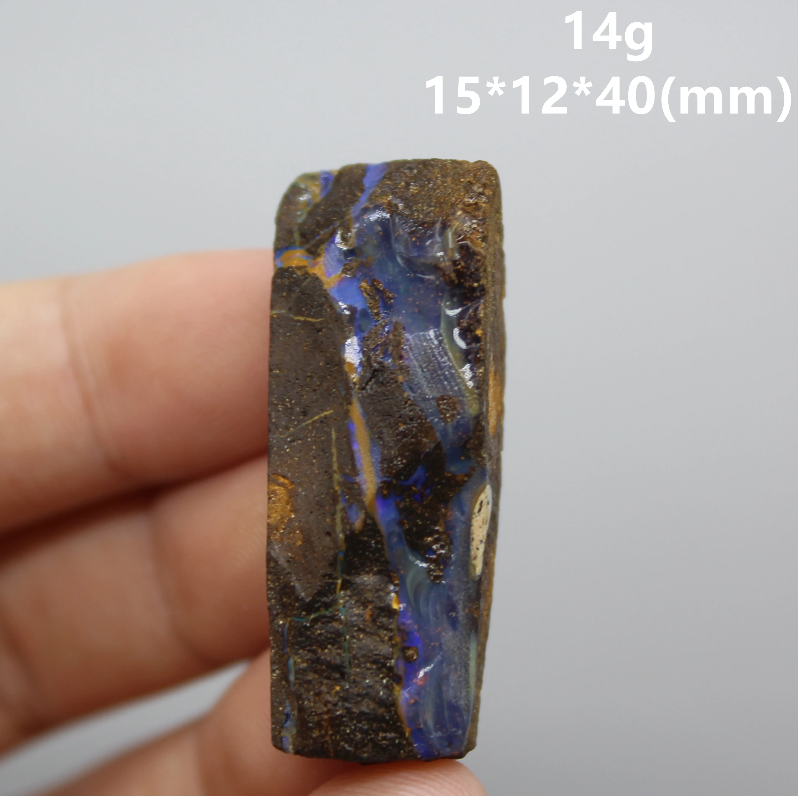 Natūralus retas Australijos geležies opal (fotografuotas, šlapia vandens valstybės) gem mineralinių mėginių kvarco brangakmenių 3