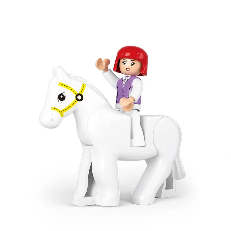Blokuoti jojimo Modelio Blokai Apšviesti arklių Švietimo žaislai vaikams dovanų 3