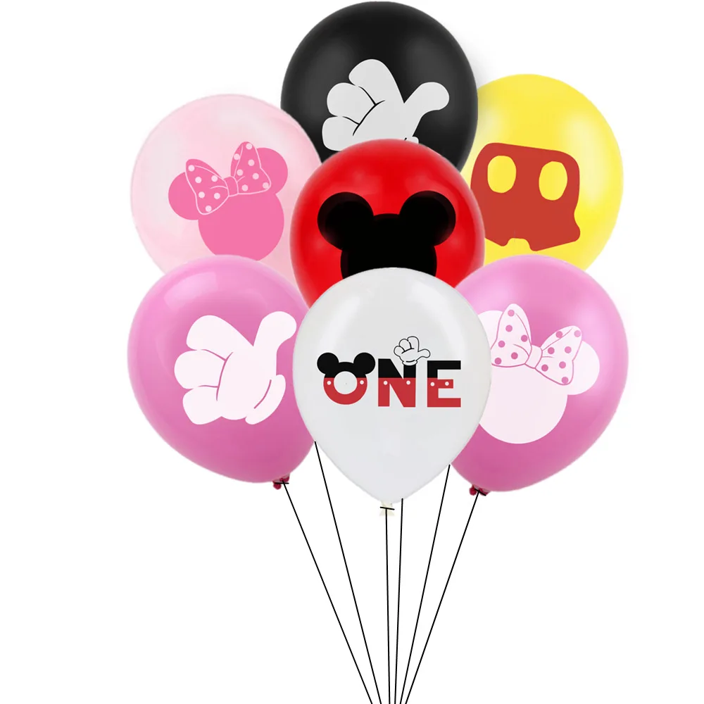 Minnie Mouse šalies popieriaus cup 1st baby girl už gimtadienio, Vienkartiniai indai, PASIDARYK pats balionas Surinkimo Scenos dekoracija 4