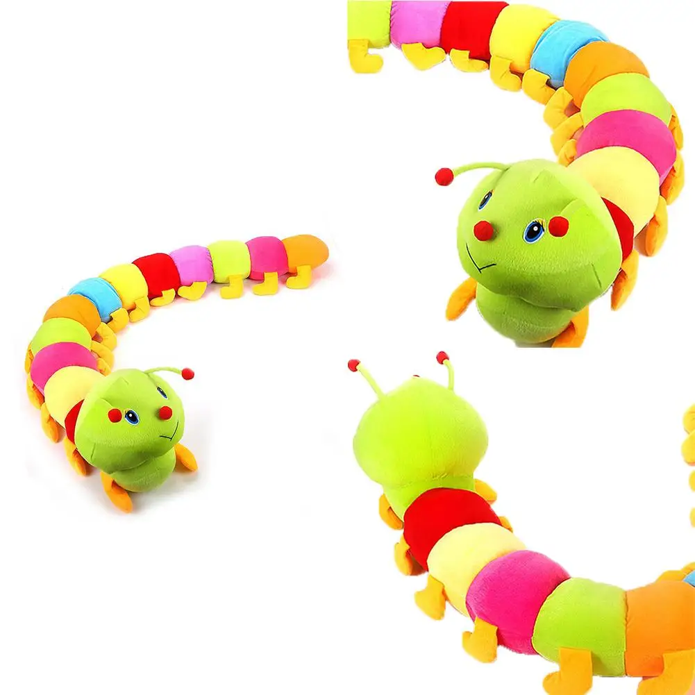 Multicolor Soft Cotton Inchworm Caterpillar Toy Kids Children Doll Pillow For Children Adult Birthday Dovanų Colorful Caterpillars 1