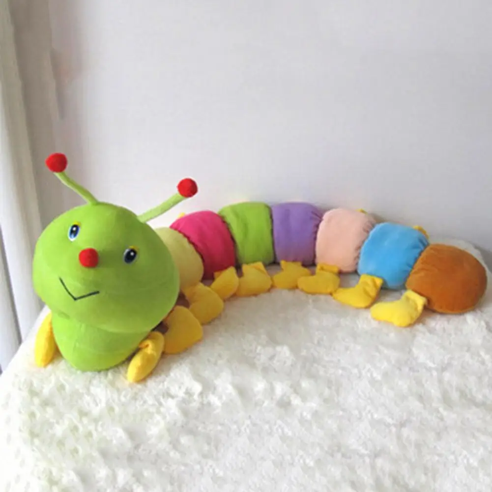 Multicolor Soft Cotton Inchworm Caterpillar Toy Kids Children Doll Pillow For Children Adult Birthday Dovanų Colorful Caterpillars 3