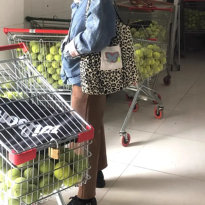 Derliaus Leopard Moterų Shopper Bag Moterų Pečių Liemenė Krepšiai Mados Ponios Didelės Talpos Kelionės Atsitiktinis Nešti Pirkinių Rankinės 4