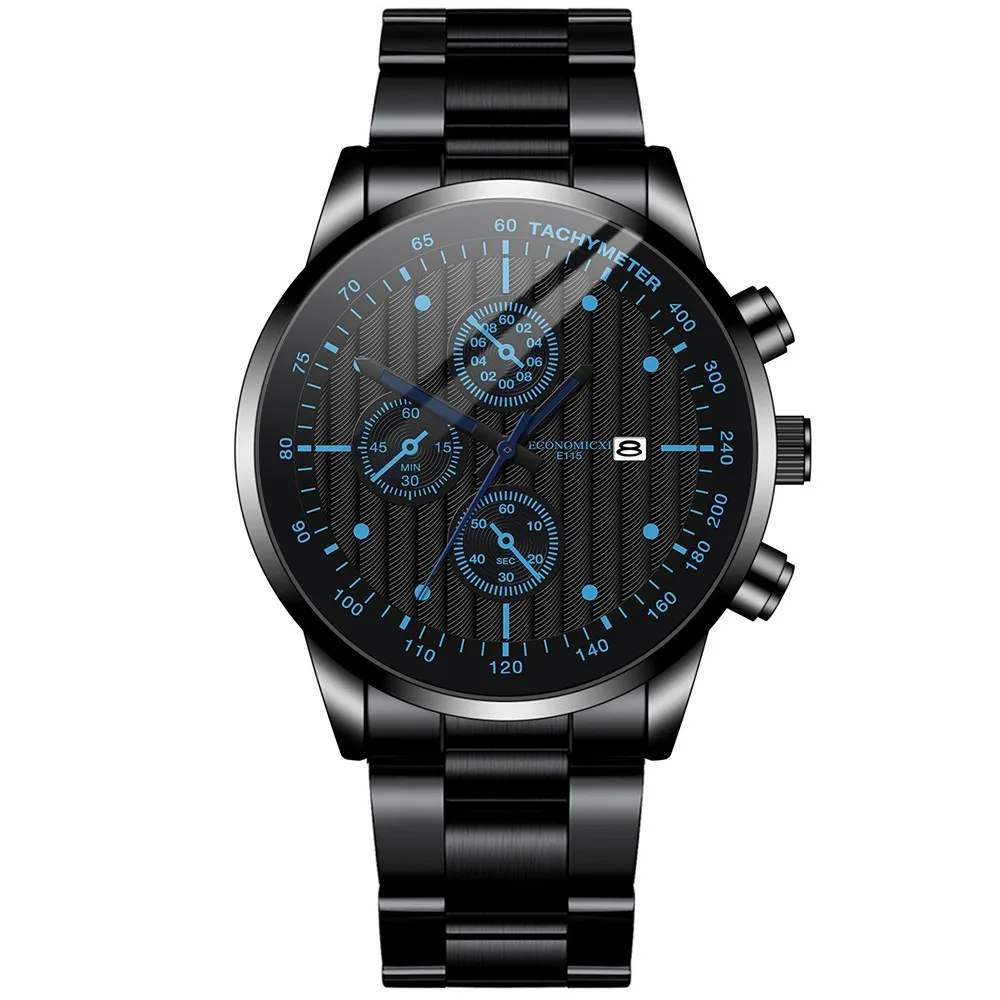 Men Waterproof Watch Simple Black Blue Gold Luxury Hollow Steel Mechanical Watch Wrist Clock Retro Automatic Luminous Clock Часы 5