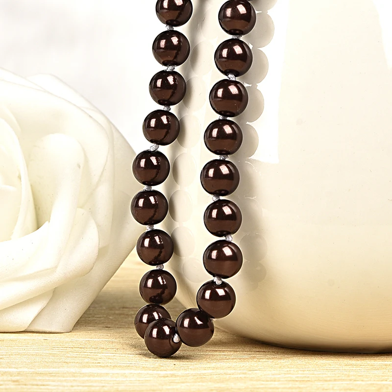 7 mm Translucence karoliukai pridėti Black pearl saldainiai Sintezė perlų vėrinį, paslaptingas ir gražus 0