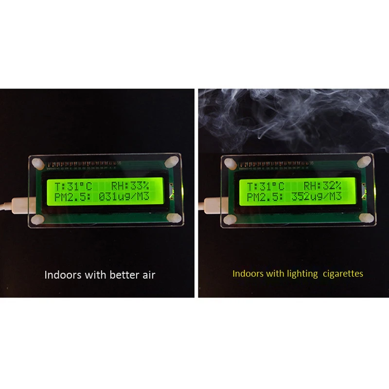 Namų ūkio KD2.5 Detektorius Modulis TFT LCD Ekranas Stebėti Oro Kokybės Jutiklio Dulkių, Dujų Analizatoriai Namo Automobilių Office Lauke 0