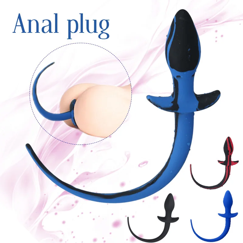 Ilgos silikono šuo uodegą analinis kaištis butt plug analinis dildo sekso žaisliukai vyrams moteris suaugusiųjų gėjų išangę stimuliatorius erotinis žaislas sekso produktai 4