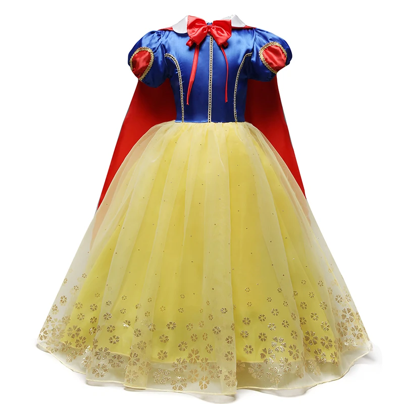 Animacinių filmų Mergina Suknelė Princesė Kostiumas Vaikams Kūdikio Gimtadienio Halloween Carnival Šalies Išgalvotas Suknelės Mergaitėms Cosplay Suknelė + Apsiaustu 1