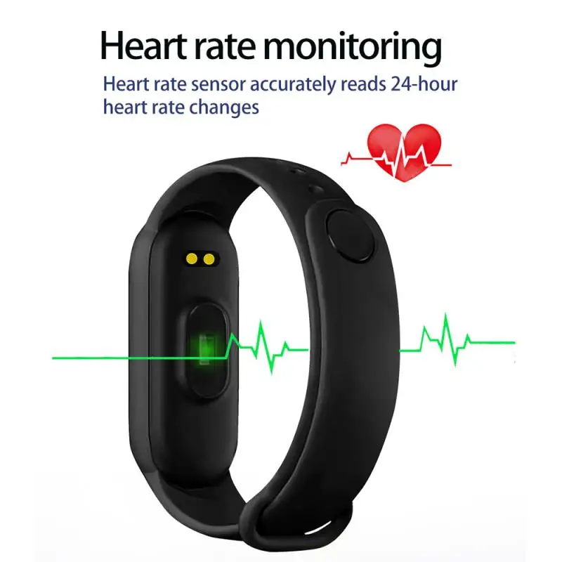 M6 Išmaniųjų Laikrodžių Apyrankės Fitness Tracker Rankogaliai Širdies Ritmas, Kraujo Spaudimo Monitorius Pedometer Sporto Žiūrėti Dirželis Smartband 1