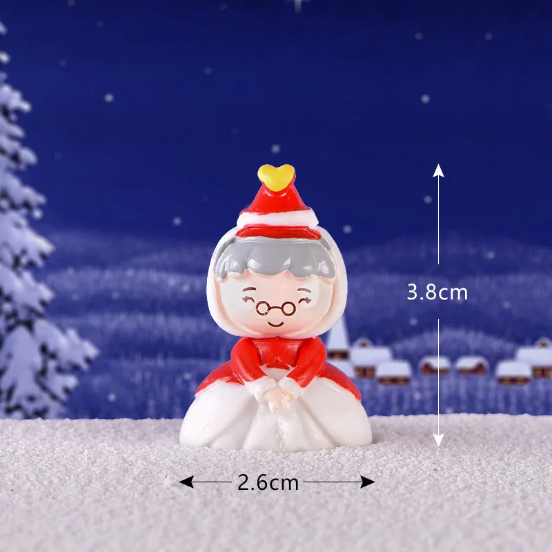 1PC Kalėdų Dervos Sniego, Kalėdų Senelis, Kalėdų Eglutė Pasakų Sodo Dekoro Sniego Kraštovaizdžio Miniatiūrinės Puošybos Namų Dekoro 0