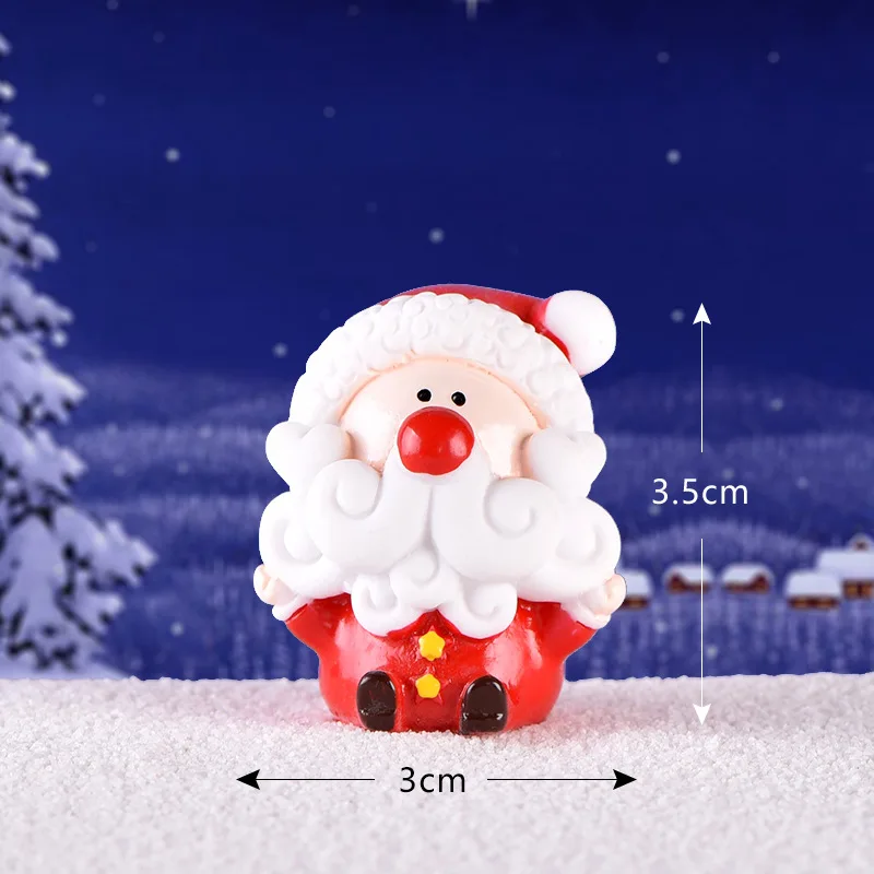 1PC Kalėdų Dervos Sniego, Kalėdų Senelis, Kalėdų Eglutė Pasakų Sodo Dekoro Sniego Kraštovaizdžio Miniatiūrinės Puošybos Namų Dekoro 4