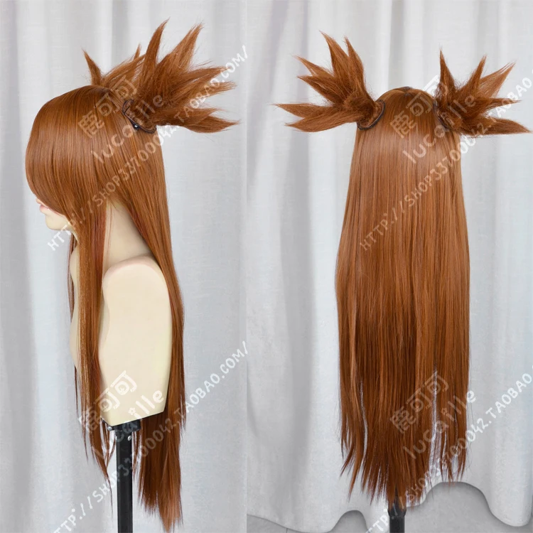 Akimichi Chouchou Cosplay Perukai Iš Anime 80cm Ruda Ilgio Sintetinių Plaukų + Perukas Bžūp 3