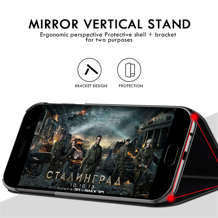 Veidrodis Smart View Flip Dangtelis Redmi Pastaba 8T 8 8A 7, 7A 4X 4 5 Pro 5A Premjero 6 6A 5 Plus S2 Xiaomi Mi 6X A2 A3 Lite Atveju 1