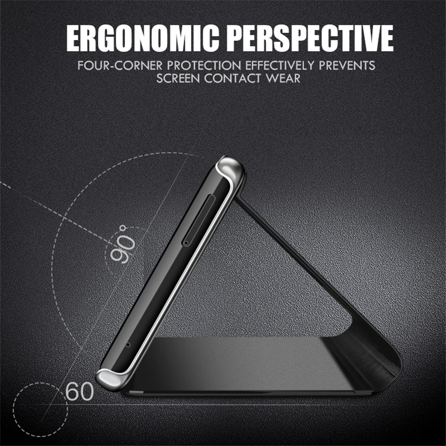 Veidrodis Smart View Flip Dangtelis Redmi Pastaba 8T 8 8A 7, 7A 4X 4 5 Pro 5A Premjero 6 6A 5 Plus S2 Xiaomi Mi 6X A2 A3 Lite Atveju 4