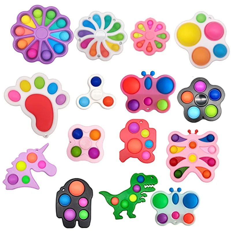 Fidget Paprasta Dimple Žaislas Įtempių Burbulas Vertus Fidget Žaislus Vaikams, Suaugusieji Anksti Švietimo Autizmo Specialiųjų Poreikių Piršto Žaidimas 3