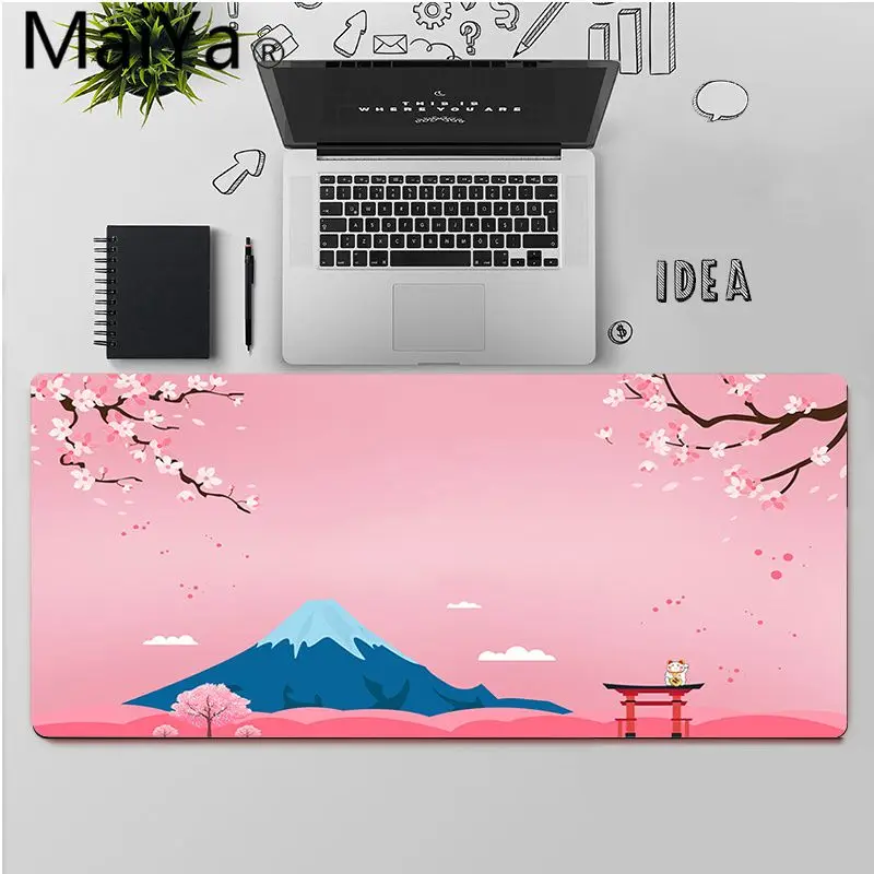 Maiya Japonijos rožinė vyšnių žiedų estetika MousePads Kompiuterio, Nešiojamojo kompiuterio Pelės Kilimėlis Nemokamas Pristatymas Didelis, Mouse Pad Klaviatūros Kilimėlis 1