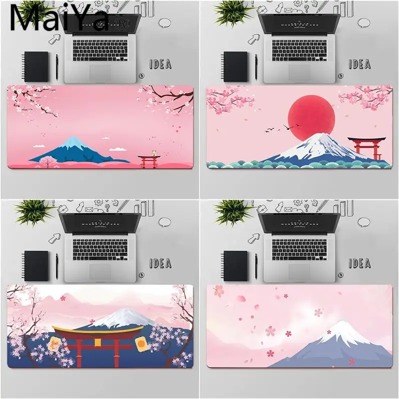Maiya Japonijos rožinė vyšnių žiedų estetika MousePads Kompiuterio, Nešiojamojo kompiuterio Pelės Kilimėlis Nemokamas Pristatymas Didelis, Mouse Pad Klaviatūros Kilimėlis 4