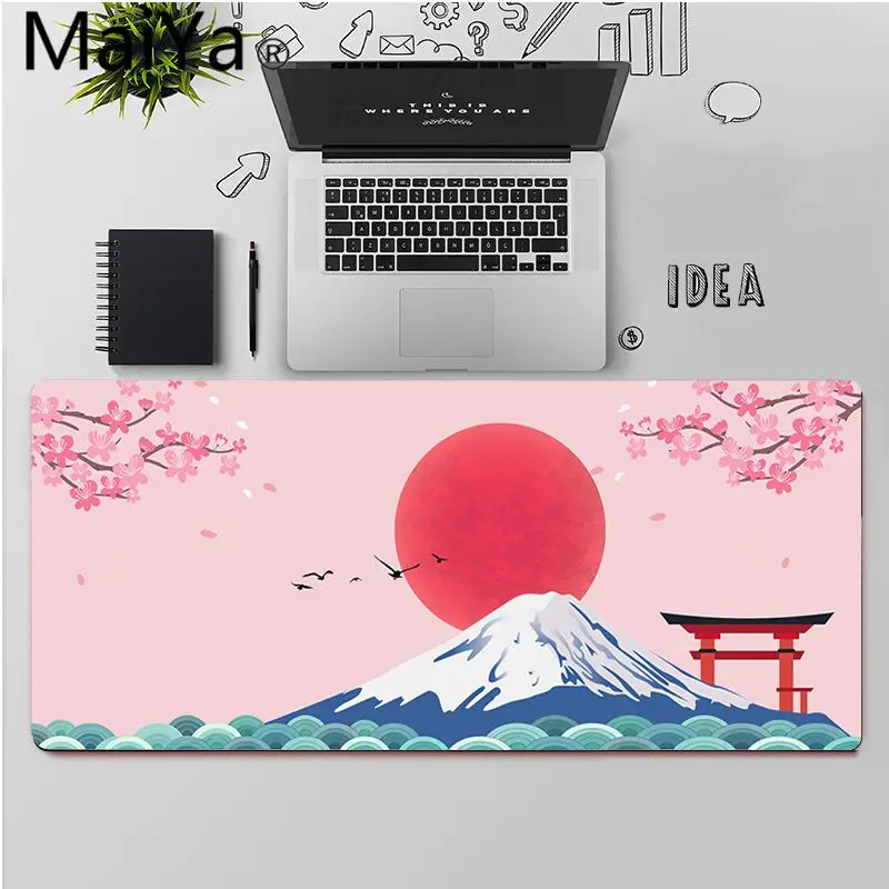 Maiya Japonijos rožinė vyšnių žiedų estetika MousePads Kompiuterio, Nešiojamojo kompiuterio Pelės Kilimėlis Nemokamas Pristatymas Didelis, Mouse Pad Klaviatūros Kilimėlis 5
