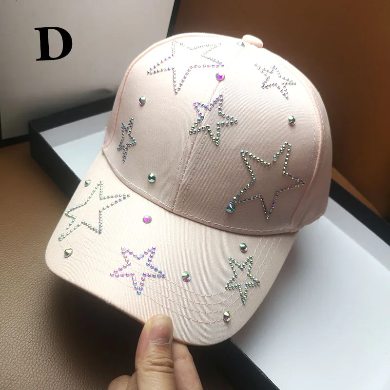 HT462 Naujas kalnų krištolas Beisbolo kepuraitę vyrų saulės skrybėlę moteriškos kepuraitės, Star Diamond hip-hop vyrų reguliuojamas Snapback Atsitiktinis Lauko Kepurės 3