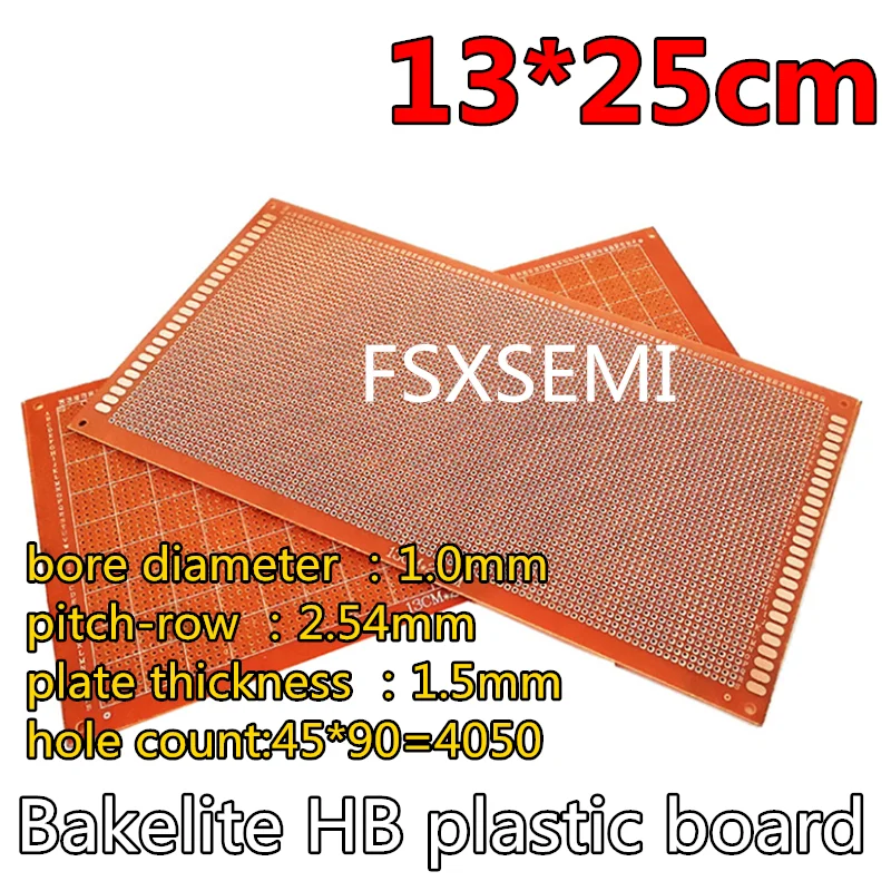 1pcs Bakelite HB plastiko valdybos Universalų grandinių bandymo valdybos Skylė plokštelę 2.54 mm PCB 5x7 6x20 7x9 9x15 10x15 12x18 13x25 18x30cm 5