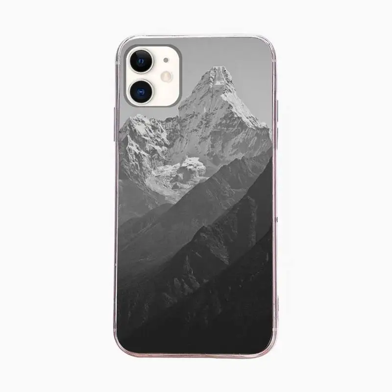 Baltosios Pušies Miško Kalno viršūnėje Rūkas, Telefono dėklas, Skirtas Iphone 5 SE 2020 6 6s 7 8 plus X Xr XS 11 12 Mini Pro Max Fundas Dangtis 2
