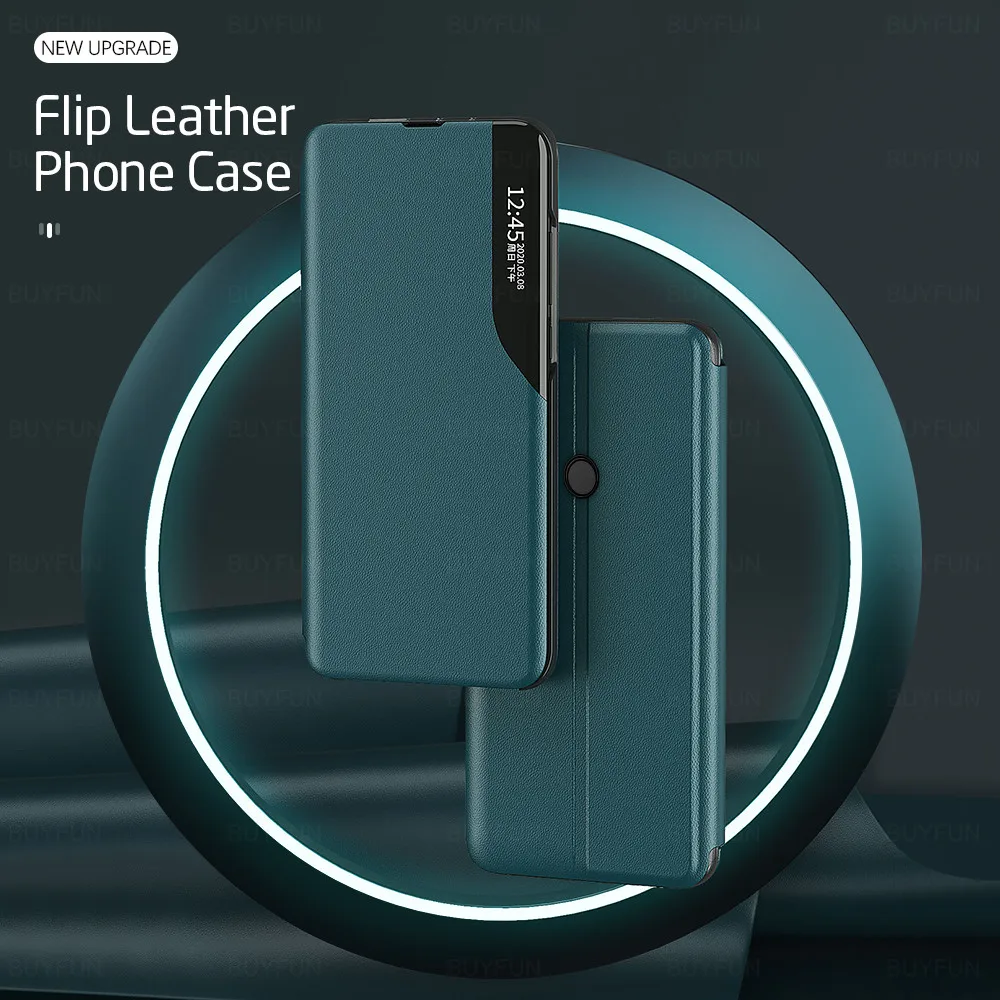 Prabangaus Audinio, Odos Magnetinio Smart Flip Case For Samsung Galaxy A12 Samsun Galaxi 12 SM-A125F/DS Stovėti Knyga, Telefono Dangtelį Coque 1