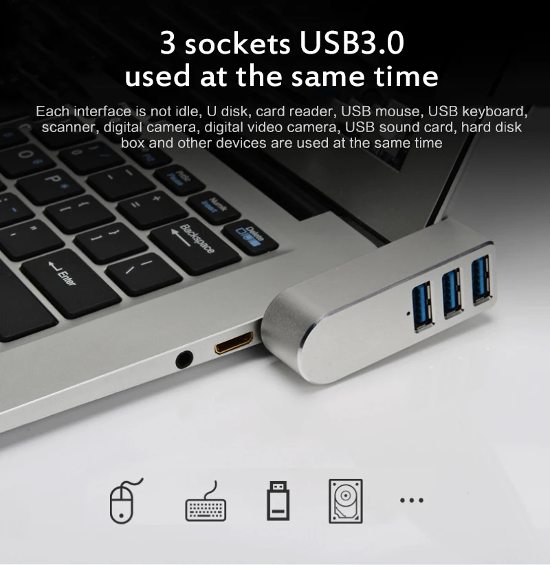 Sukasi Hub 3.0 USB 4 Port Hub Expander Hub USB Skirstytuvo Didelės Spartos TF, SD Kortelių Skaitytuvas All In One PC Kompiuterių Priedai 0