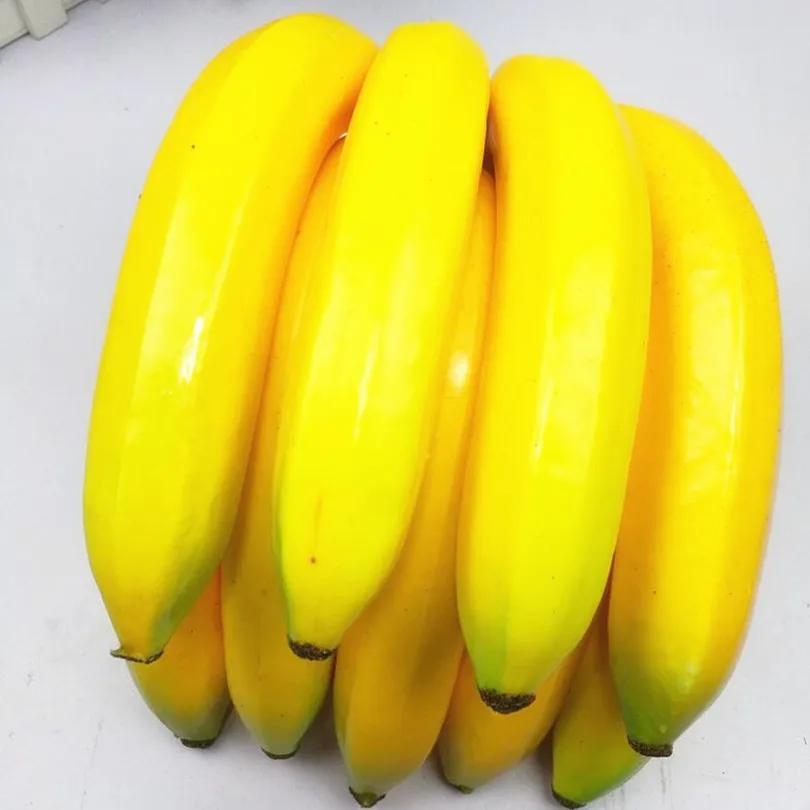 Viena Eilutė Bananų Dirbtinis Geltonas Bananų Vaisių 12cm X 17cm Modeliavimas Mielas Vaisiai 1