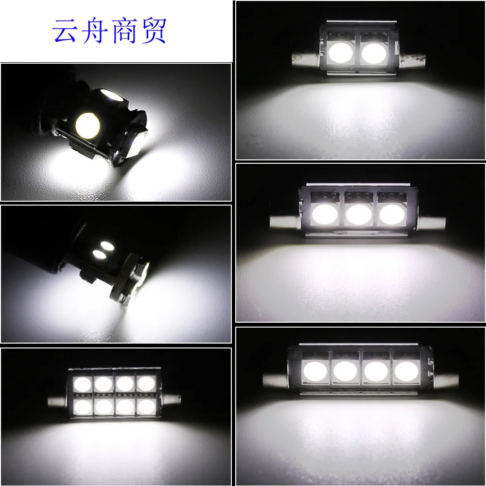 Rinkinys 23pcs automobilių LED vidinis lemputė T10 komplektas dekodavimo CANbus dvigubo taško 5050 galinio vaizdo lemputė 0