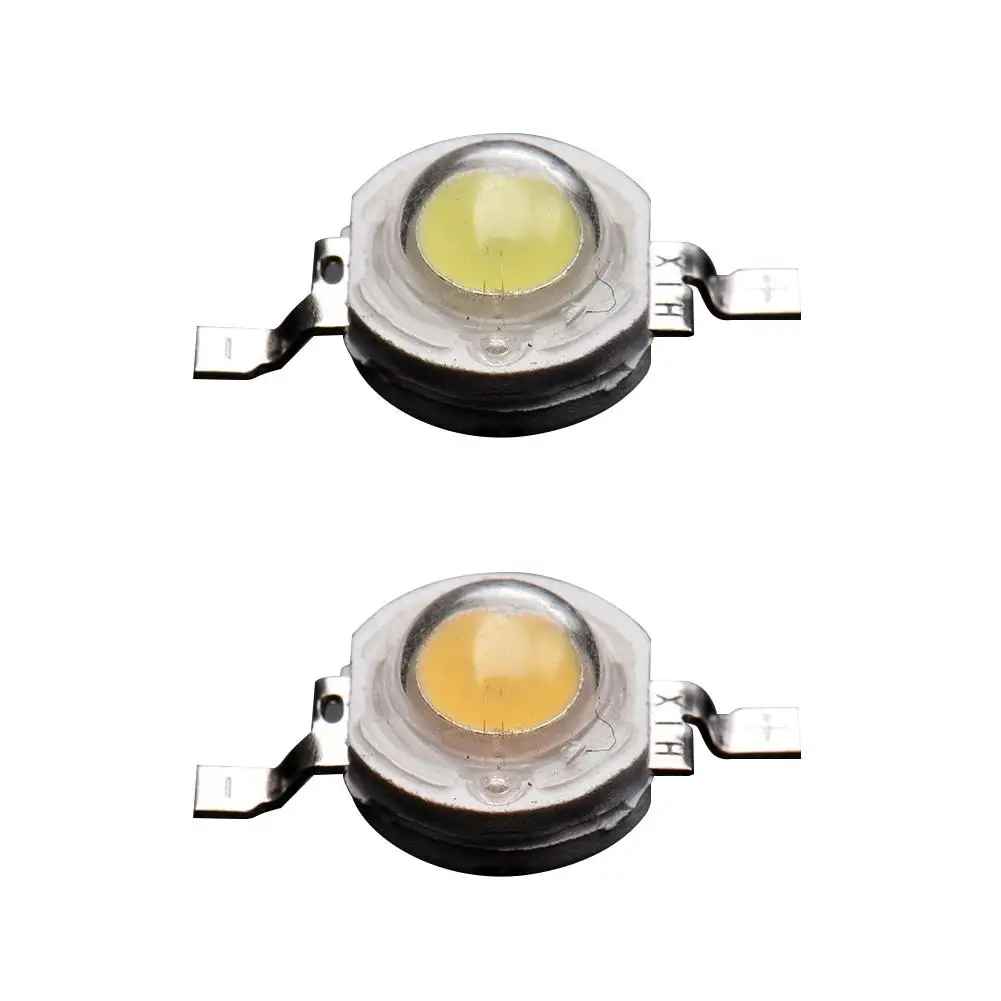 50pcs/Maišas 1W 3.0-3.4 V LED Liumenų Lempa, Karoliukai, Aukštos galios Aliuminio Laikiklis Žibinto Granulių, 