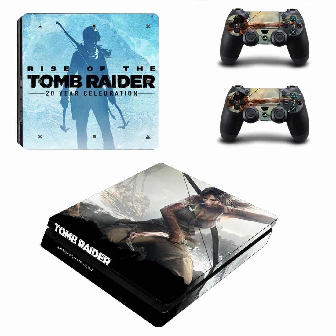 Tomb Raider PS4 Plonas Lipdukas Apsaugines Odos Dangtelio Lipdukas, skirtas PS4 Slim Konsolės & Valdytojas Vinilo Lipdukai 3