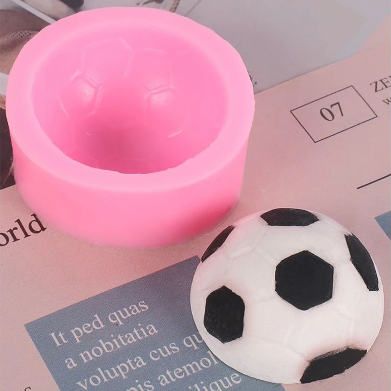 3D Silikoninis Minkštas Pelėsių Šokolado Polimero Molis Cupcake Topper Dekoro,Futbolas 0