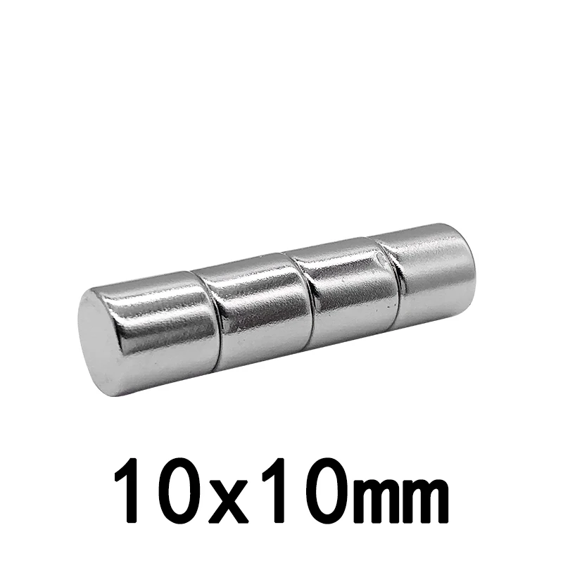 5/10/20/50/100vnt 10'x10 mm Retųjų Žemių Magnetas Skersmuo 10x10mm Raundo diską Magnetas 10mmx10mm Nuolatinis Neodimio Magnetas 10*10 mm 3