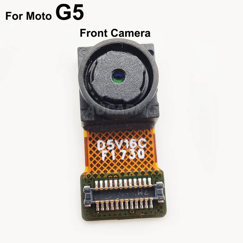 Aocarmo Priekinė Kamera Atgal Galiniai Didelis Susiduria Kamera, Skirta Motorola Moto G5 Pakeitimo Dalis 2
