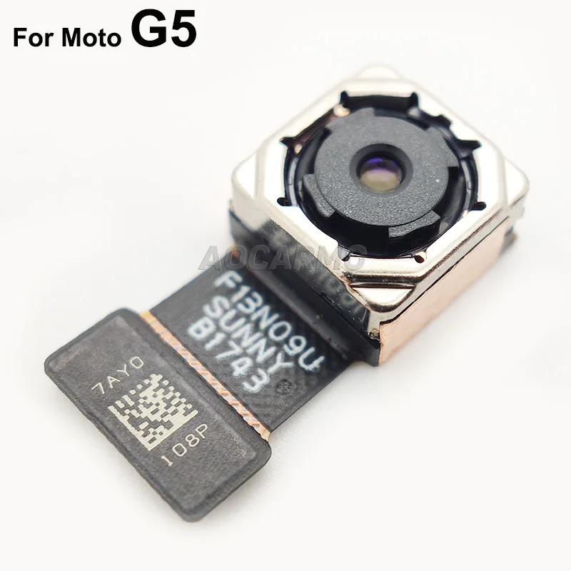 Aocarmo Priekinė Kamera Atgal Galiniai Didelis Susiduria Kamera, Skirta Motorola Moto G5 Pakeitimo Dalis 4
