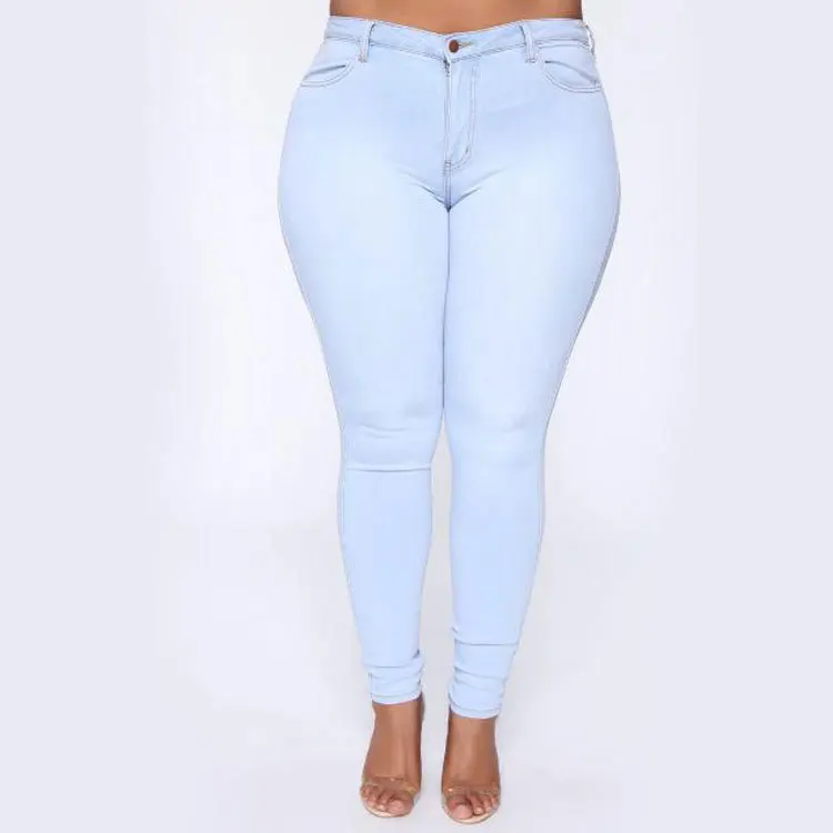 Moterų aukšto juosmens džinsus Mados plonas liesas džinsinis pieštuko kelnės Street atsitiktinis aukštos stretch džinsai moterų drabužiai Plius dydis S-3XL 5