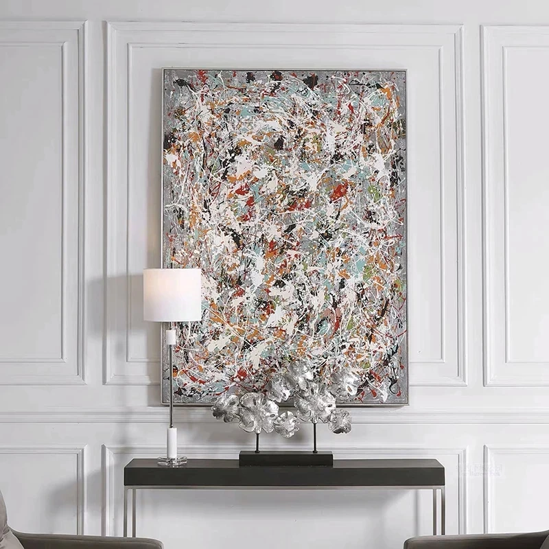 Citon Jackson Pollock Šedevras Abstrakčiai Aliejaus Tapybos Drobės Plakatai ir Spausdina Sienos Menas Nuotraukas Kambarį Namų Dekoro 1