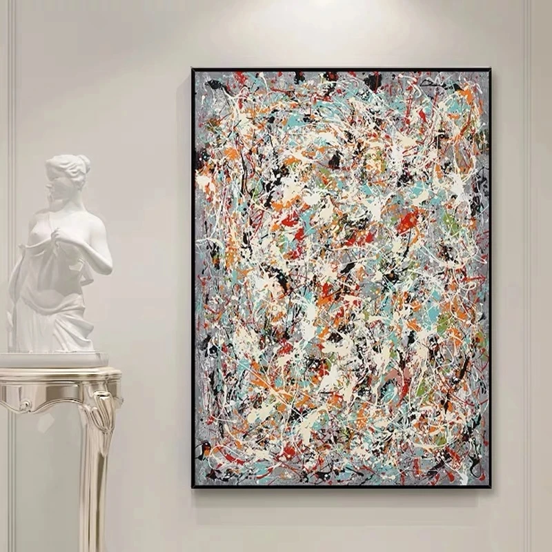 Citon Jackson Pollock Šedevras Abstrakčiai Aliejaus Tapybos Drobės Plakatai ir Spausdina Sienos Menas Nuotraukas Kambarį Namų Dekoro 2