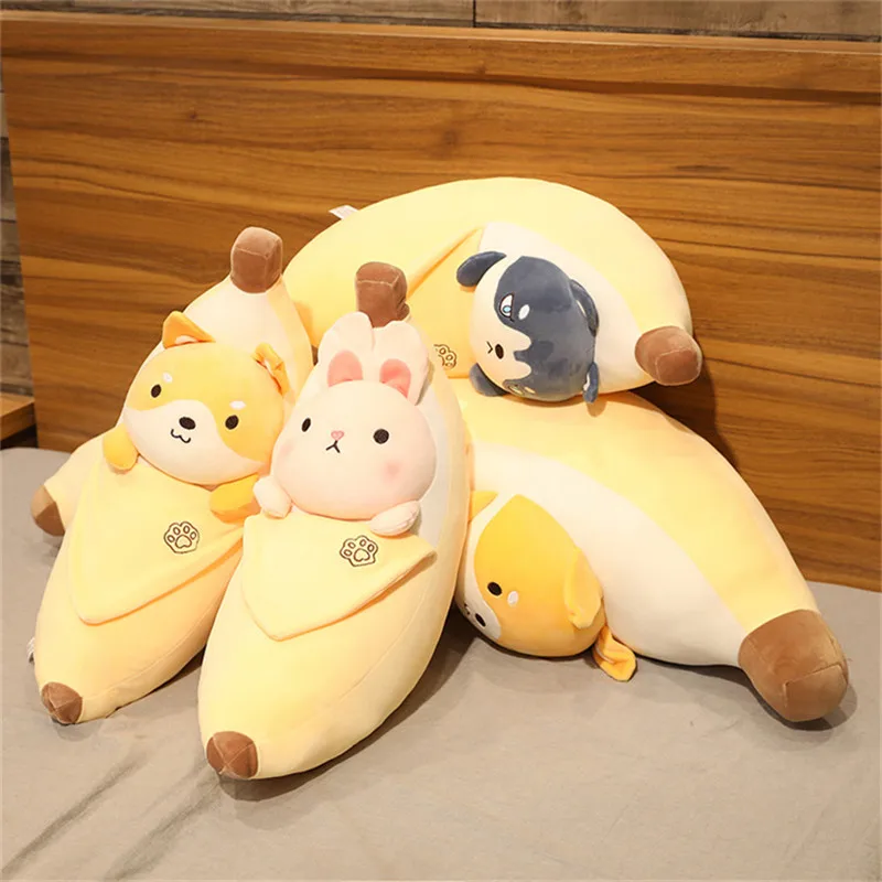 Naujas Huggable Mielas Minkštas Pliušinis Žaislas Vaisių Geltonas Bananų Pliušinis Augalai Žaislai Bananų Pagalvės Namų Lovos Kūdikiams, Vaikams, Gimtadienio Dovanos 1