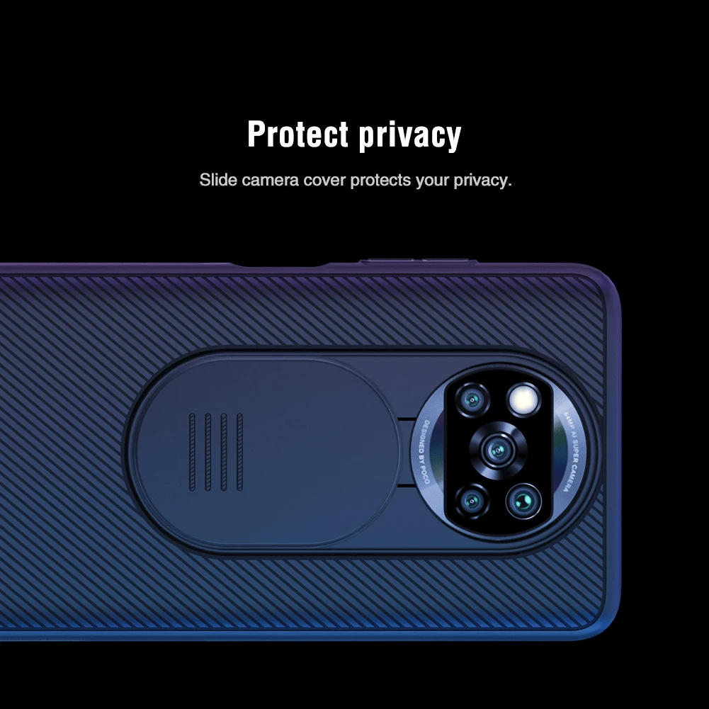 Už Xiaomi POCO X3 Pro Atveju Korpusas Nillkin Skaidrių Kameros, Apsaugos Objektyvo Apsaugoti Privatumą atsparus smūgiams Dangtelį POCO X3 Pro Funda 0