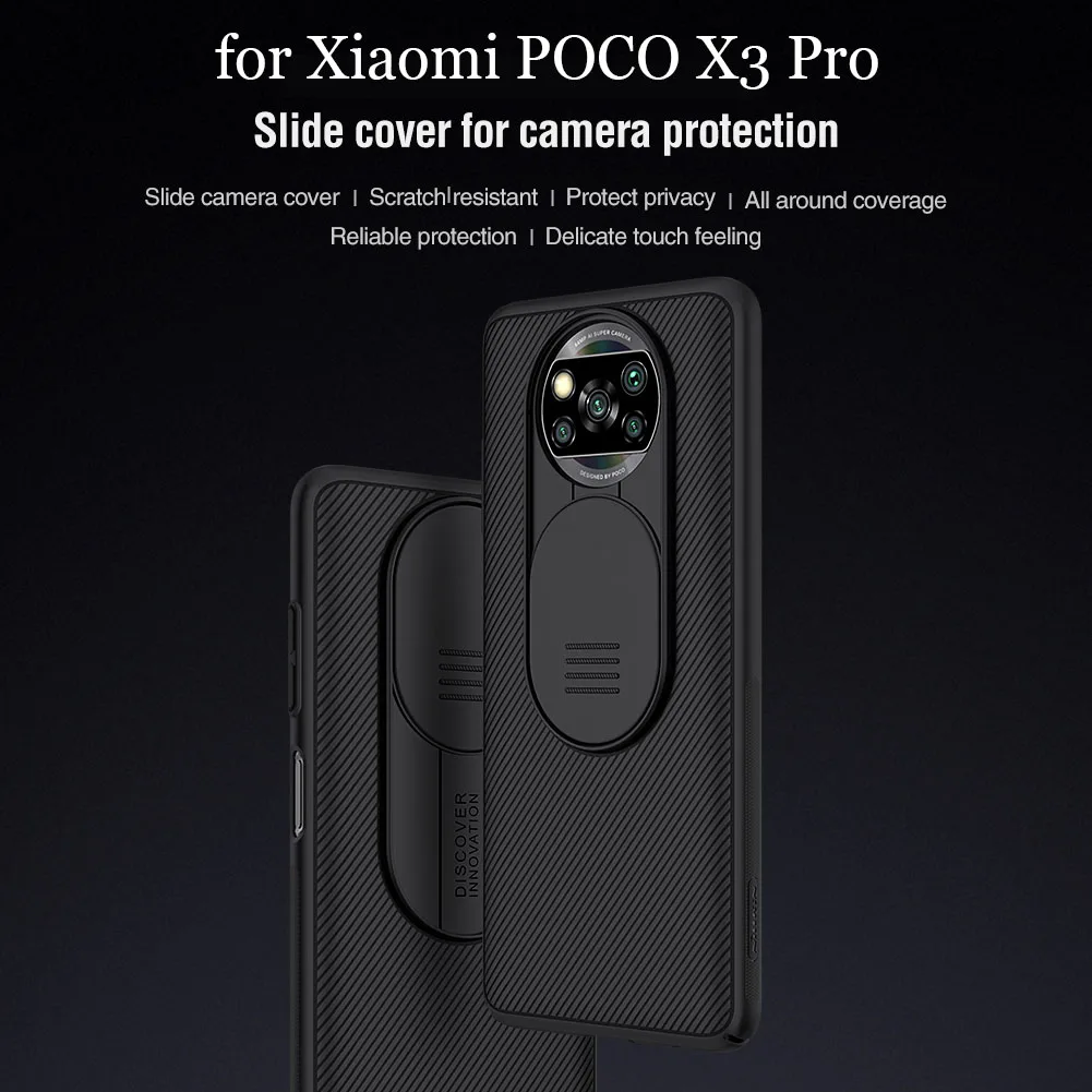 Už Xiaomi POCO X3 Pro Atveju Korpusas Nillkin Skaidrių Kameros, Apsaugos Objektyvo Apsaugoti Privatumą atsparus smūgiams Dangtelį POCO X3 Pro Funda 1