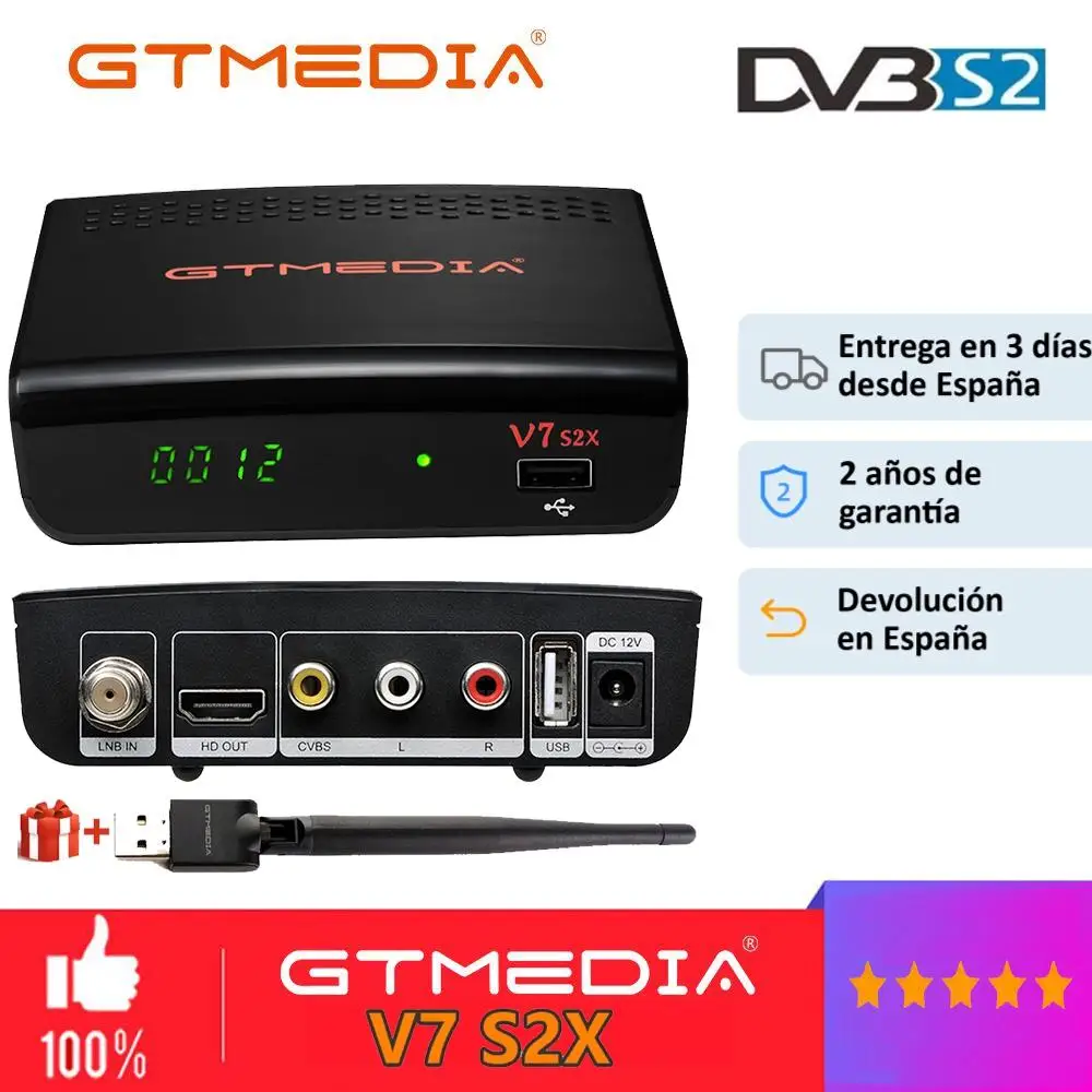 2020 GTMedia V7S2X Palydovinis Imtuvas Dekoderis DVB-S2 S2X Paramos ccam Atnaujinti iš Freesat V7S HD tv recetor 1080P GT Žiniasklaidos S2X 4