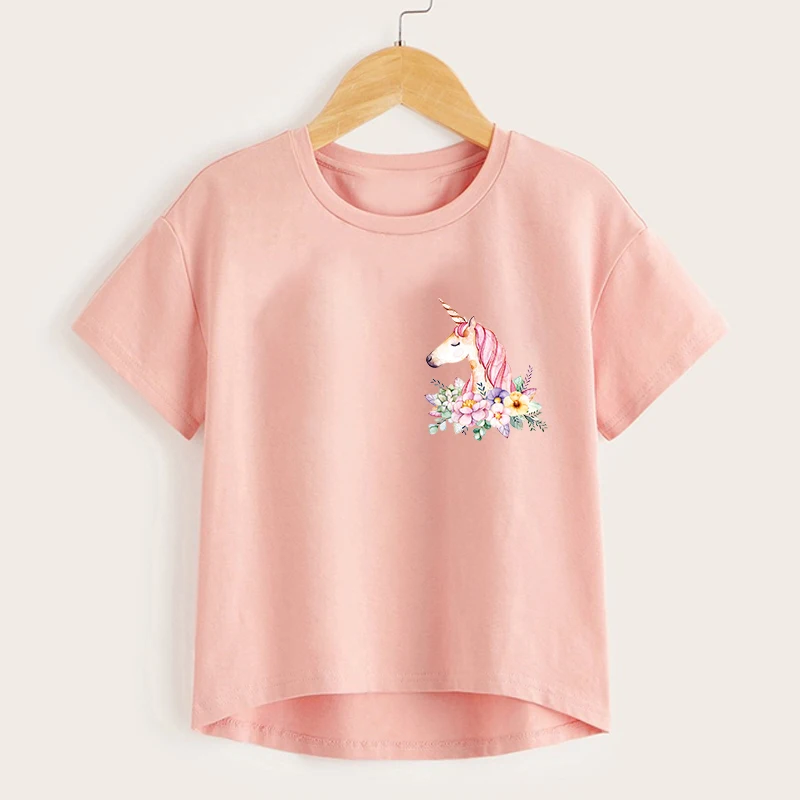 Vienaragis Pleistrai Geležies Perdavimo T-Shirt A Lygis Šilumos Perdavimo Rožinė Mielas Lipduką Galima Skalbti Girl Buitinių Lygintuvai 5