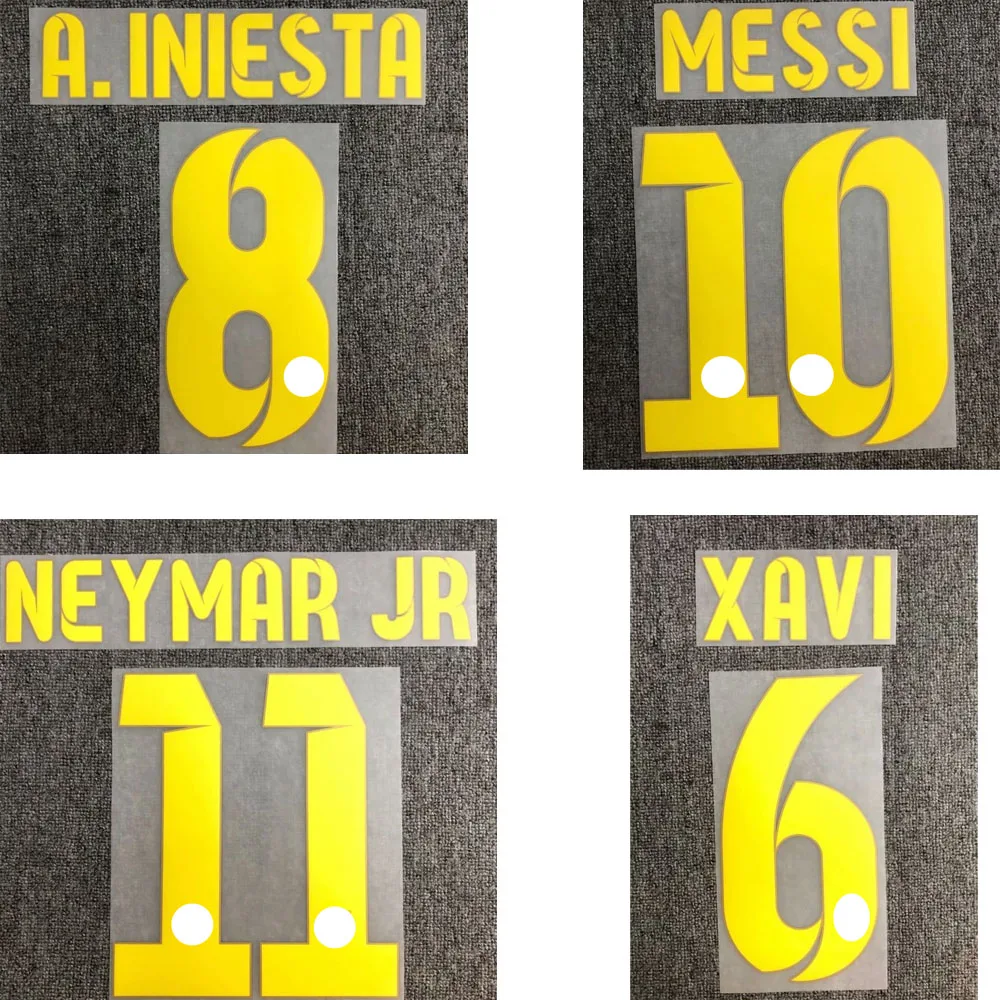 2012-2013 Nameset Neymar JR Messi Xavi Kamenis David Villa Nameset Spausdinimo Futbolo Pleistras Ženklelis 0