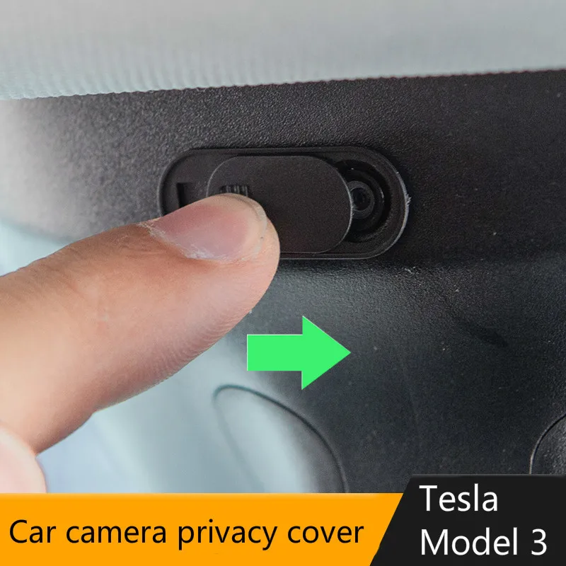 1PCS Saugumo Automobilių Reikmenys Shield Privatumo Apsaugos Patvarus Įrankiai Plonas Kameros Dangtelį, Automobilio Kamera Tesla Model 3 2017-2020 3